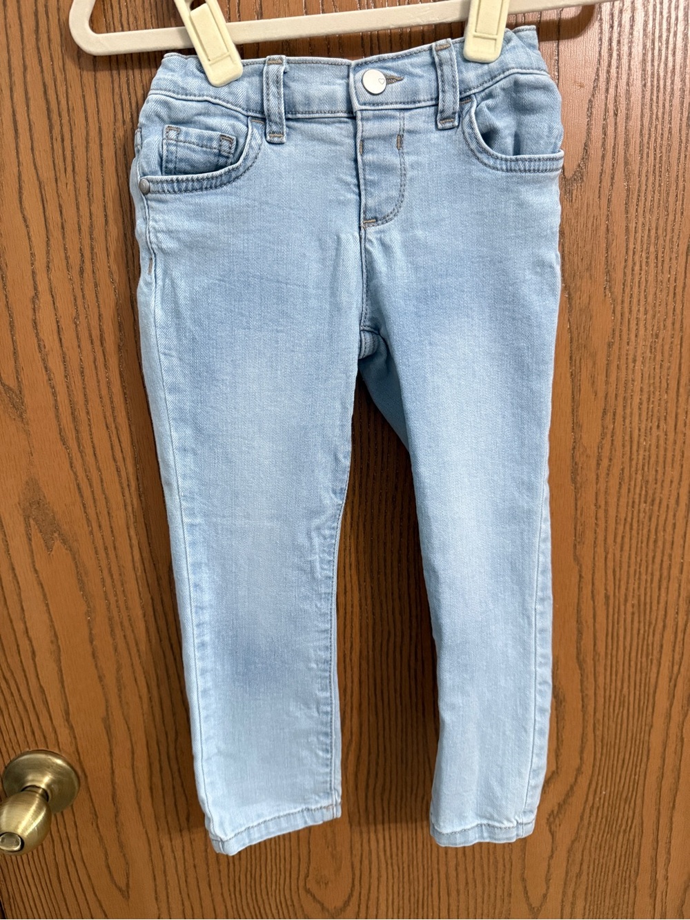 Girls’ Light Blue Skinny Jeans, 4T